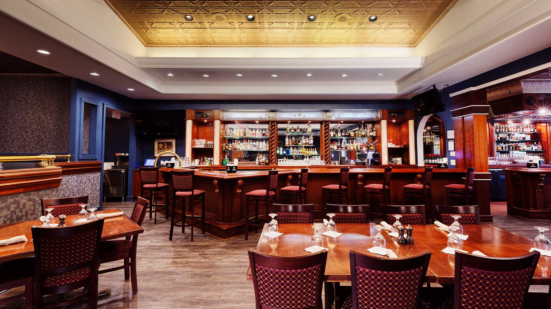 restaurant interior with bar