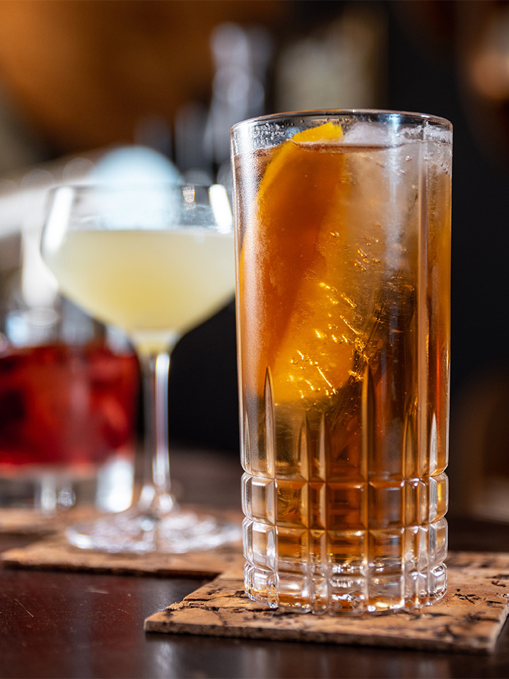 close up of two drinks