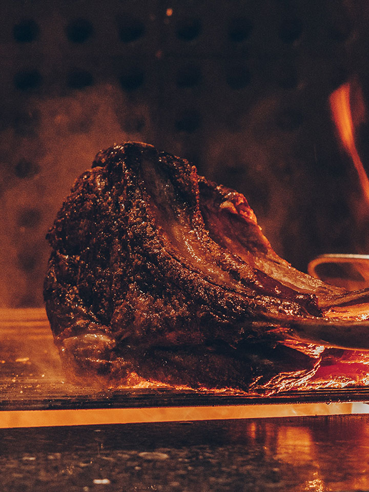 close up of meat cooking