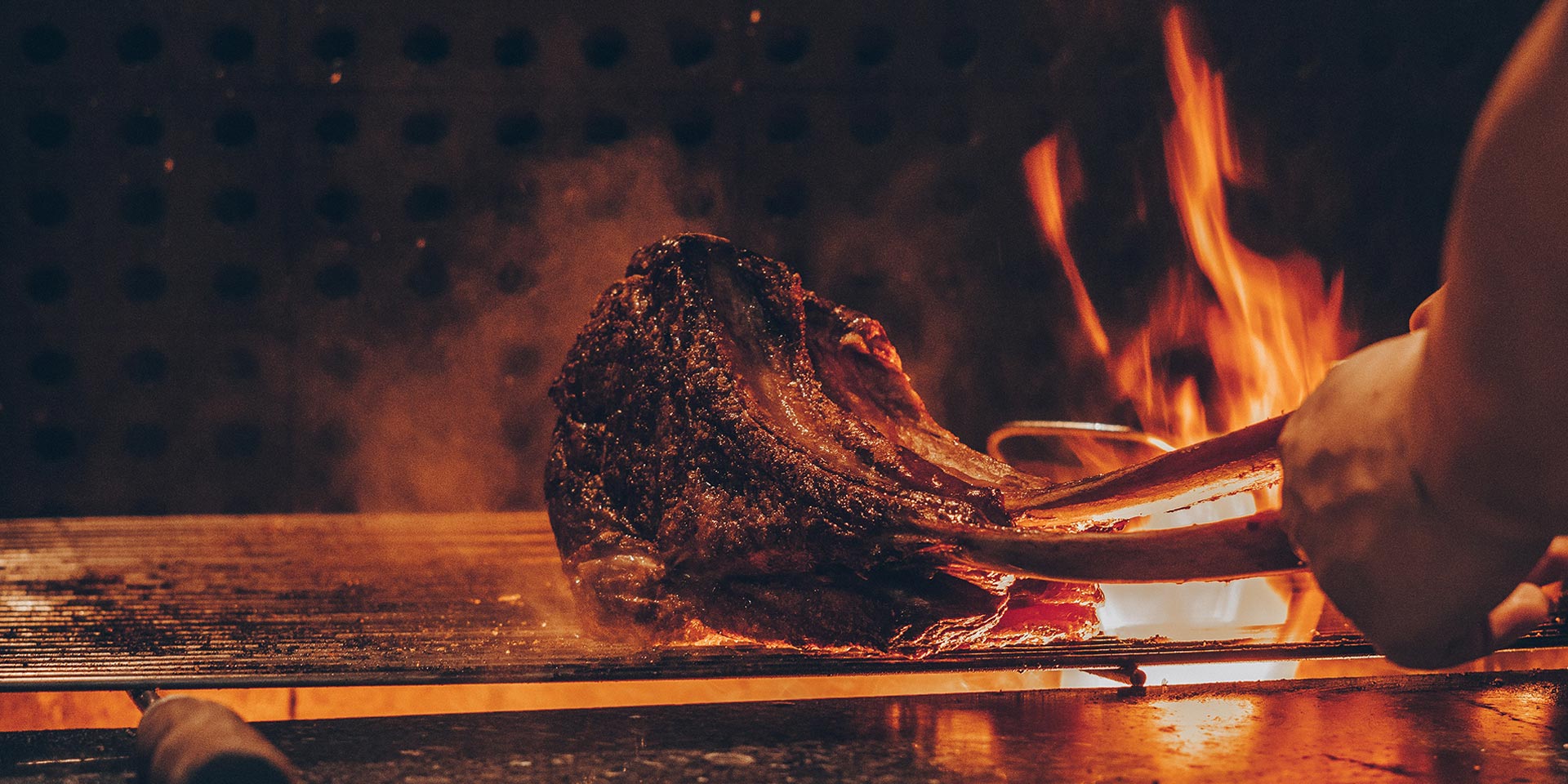 close up of meat cooking