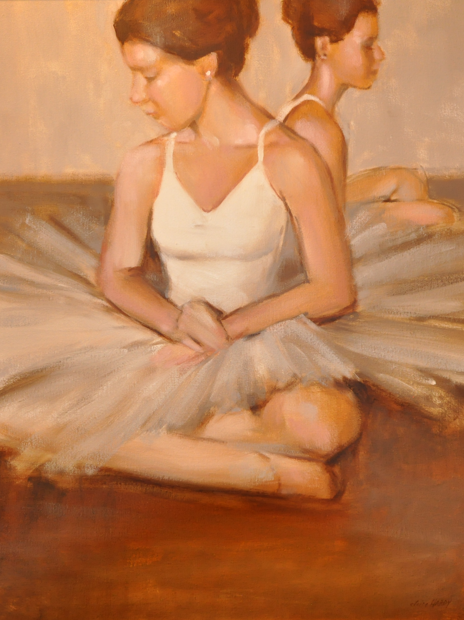Painting on dancer resting