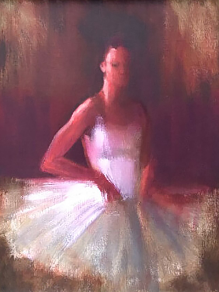 oil painting of dancer