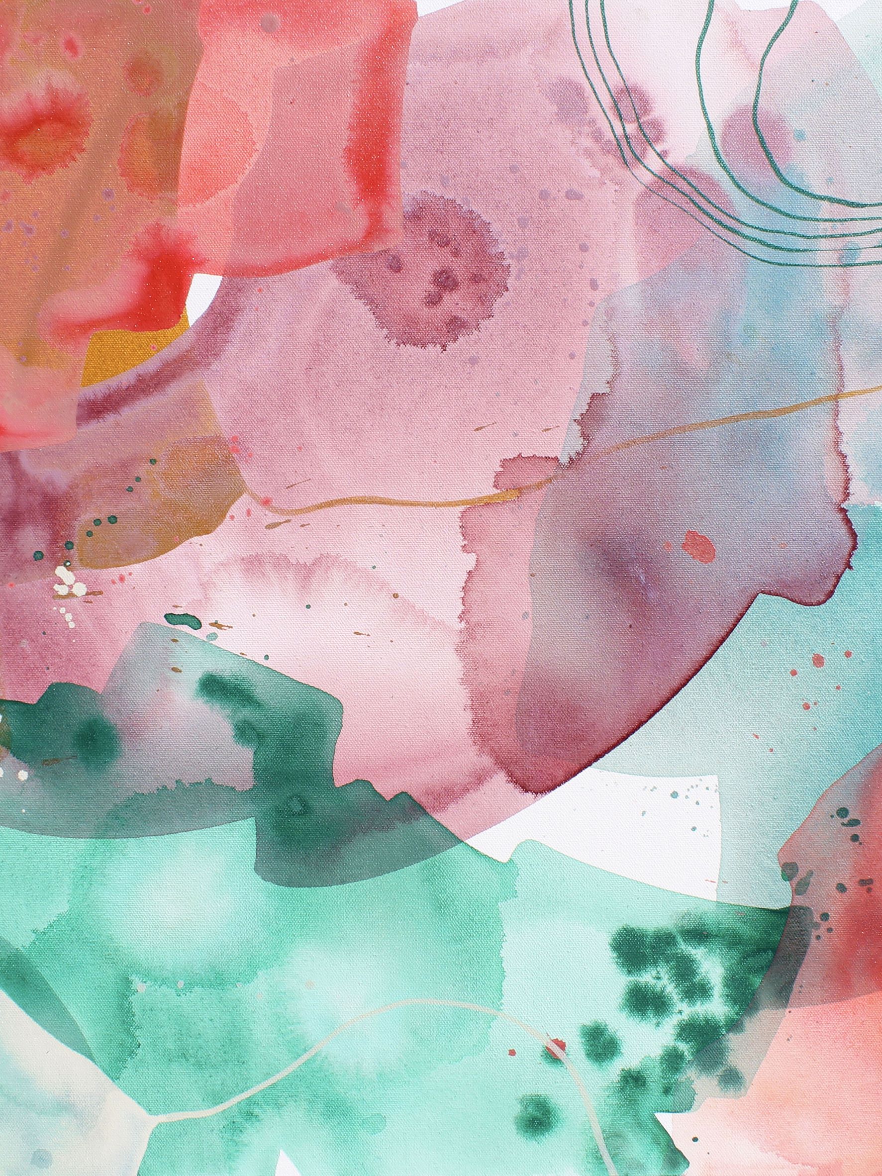 red purple green blue painting