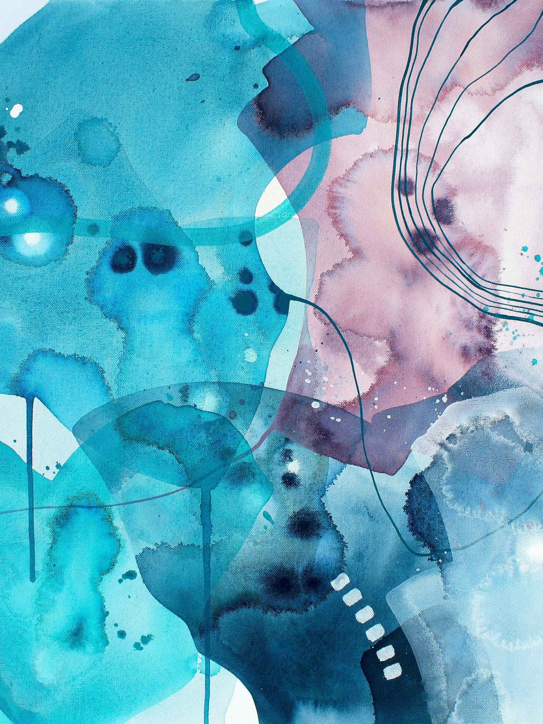 blues and purple painting
