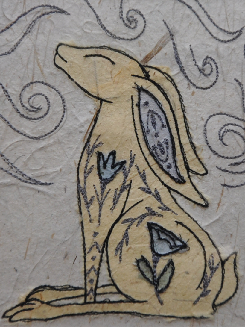 artwork bunny in winter