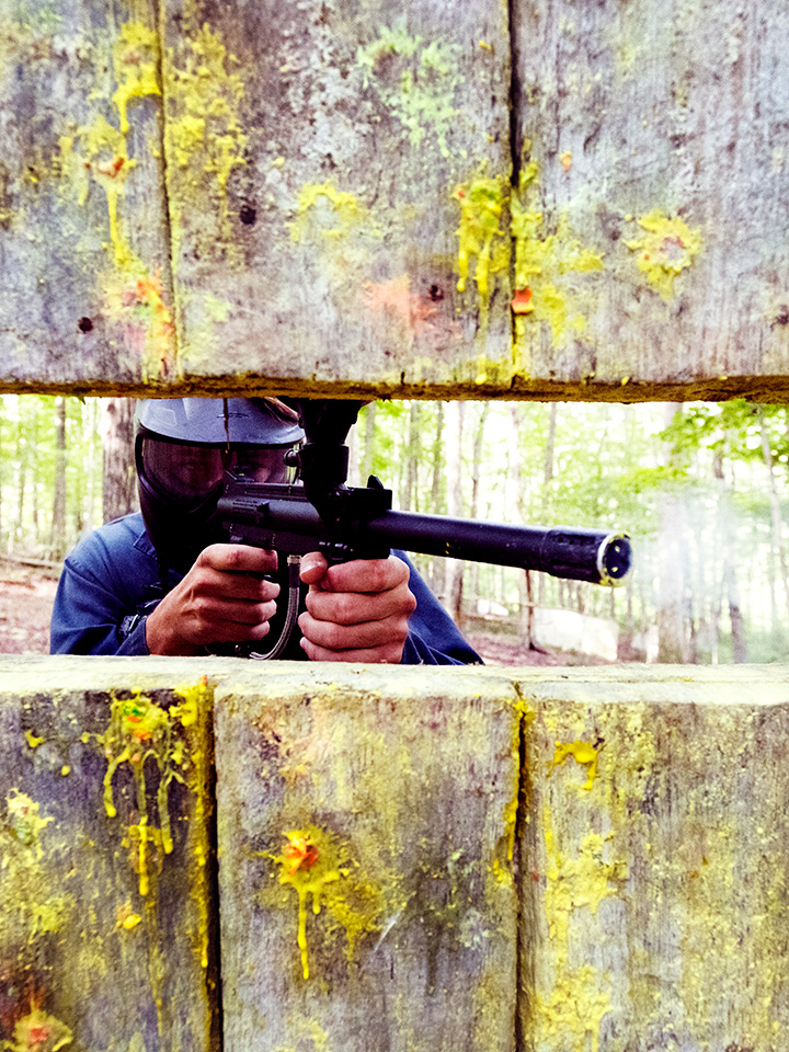 paintball in the forest of PA