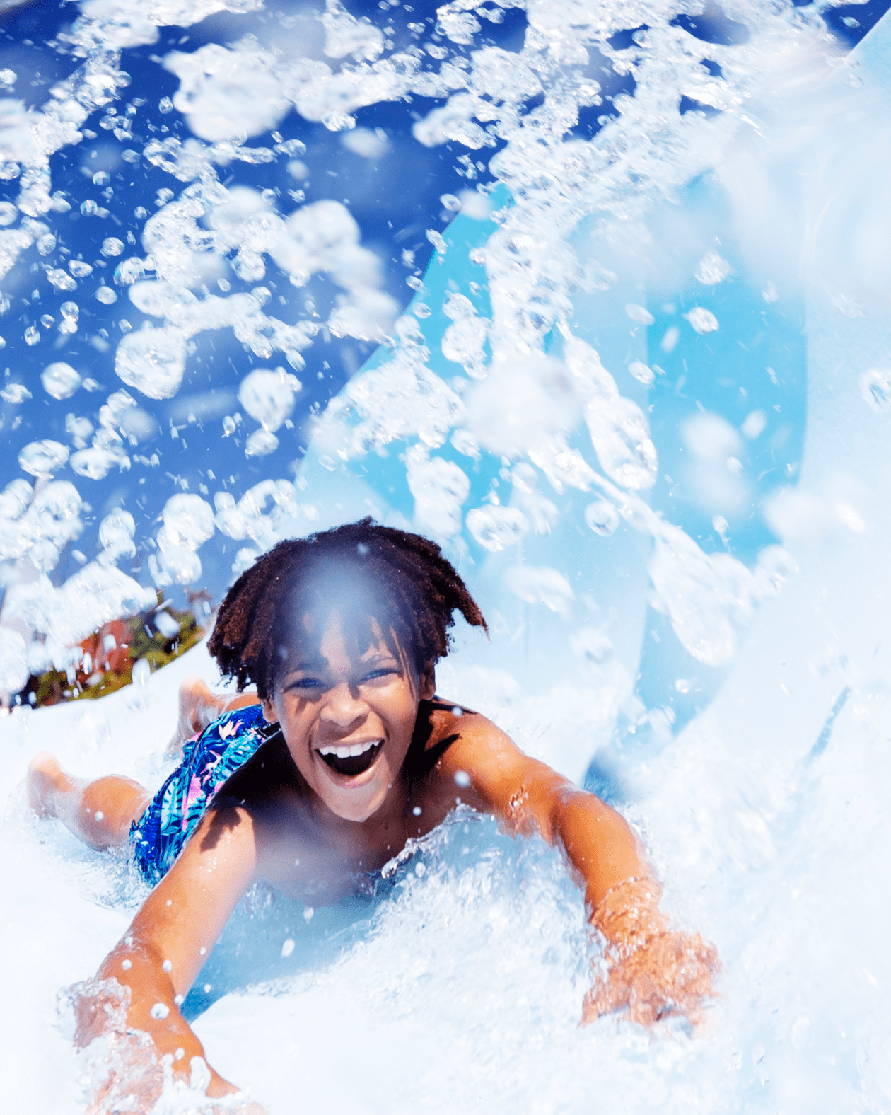 Child playing in water