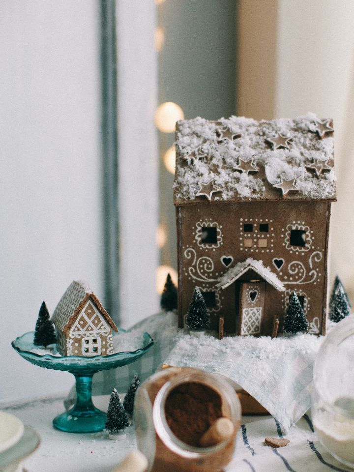 Gingerbread house with decorations