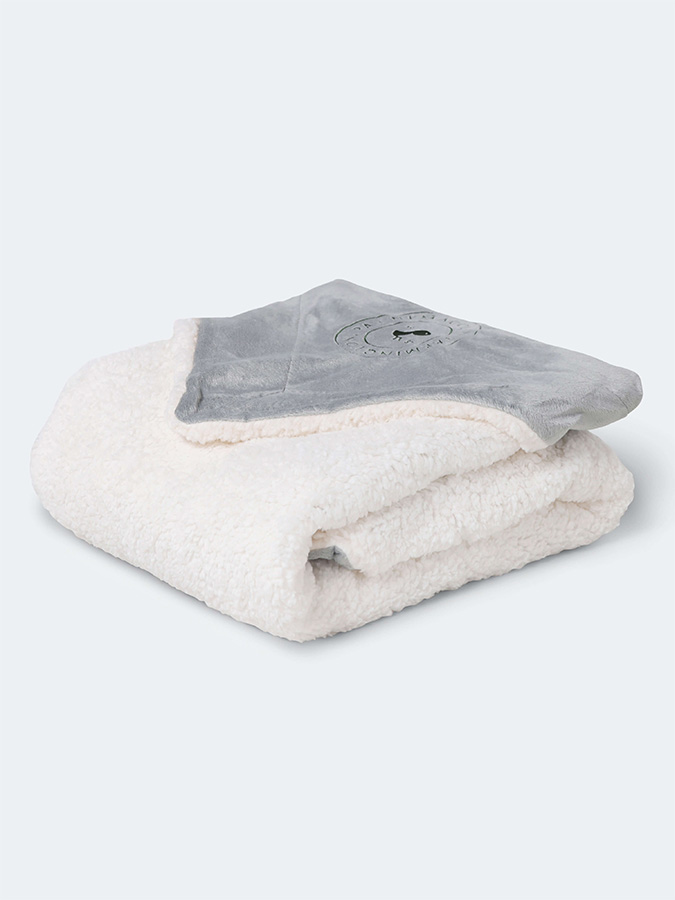 Mountain-Warm Sherpa Blanket with Nemacolin logo