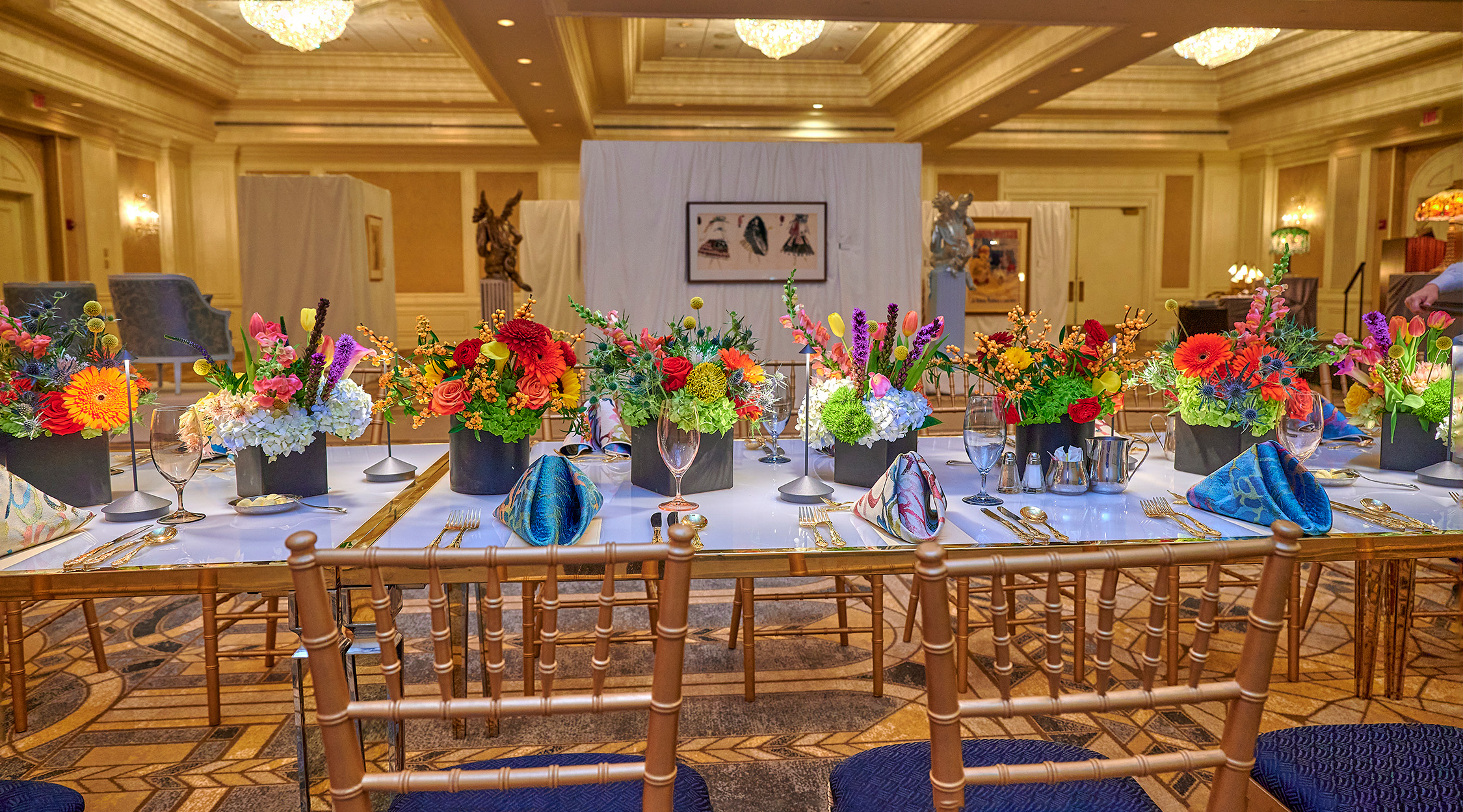 florals and tablescapes in Marquis Ballroom