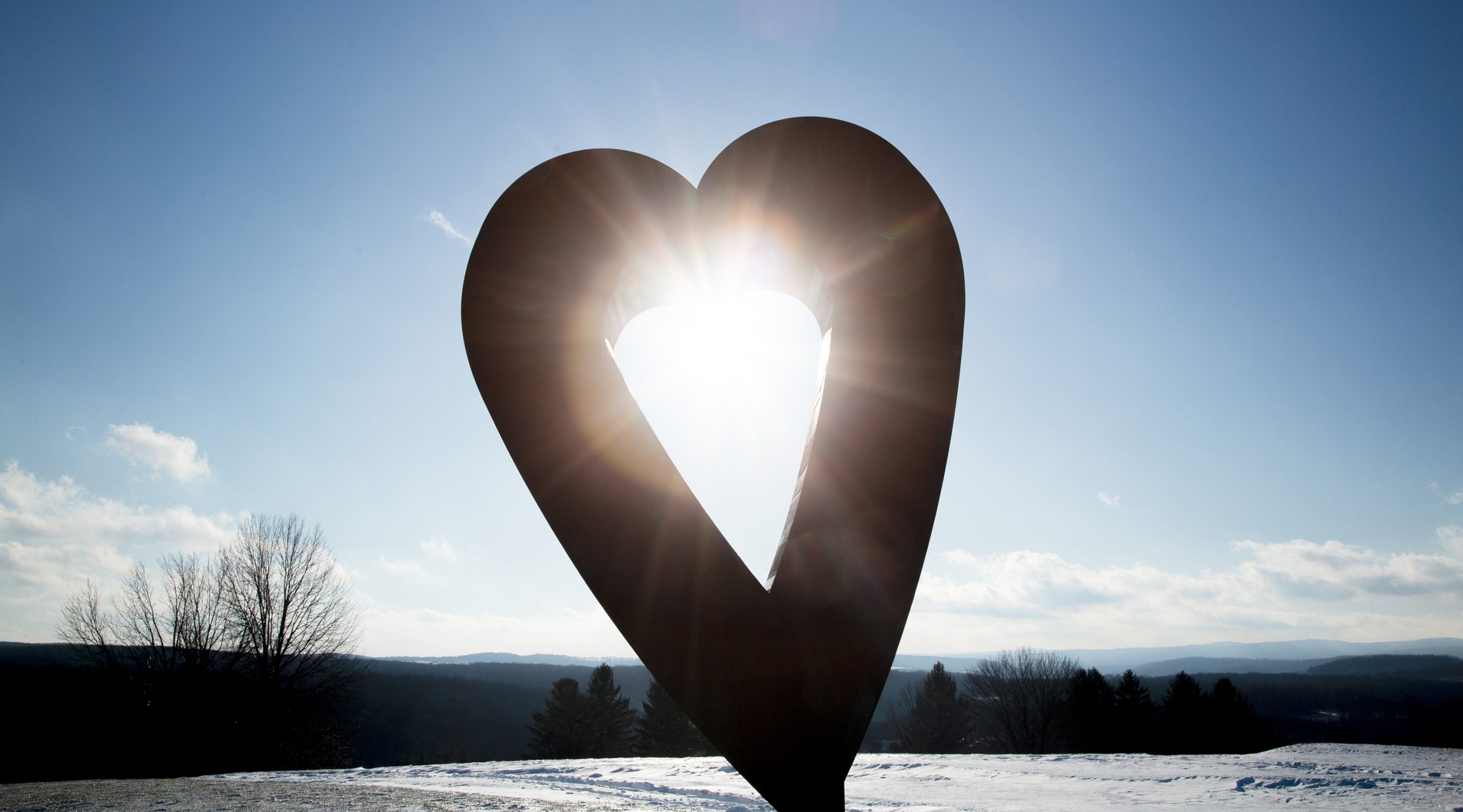 Heart Sculpture Near Falling Rock. Best Proposal Spots