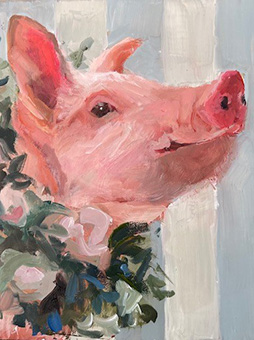 painting of a pig