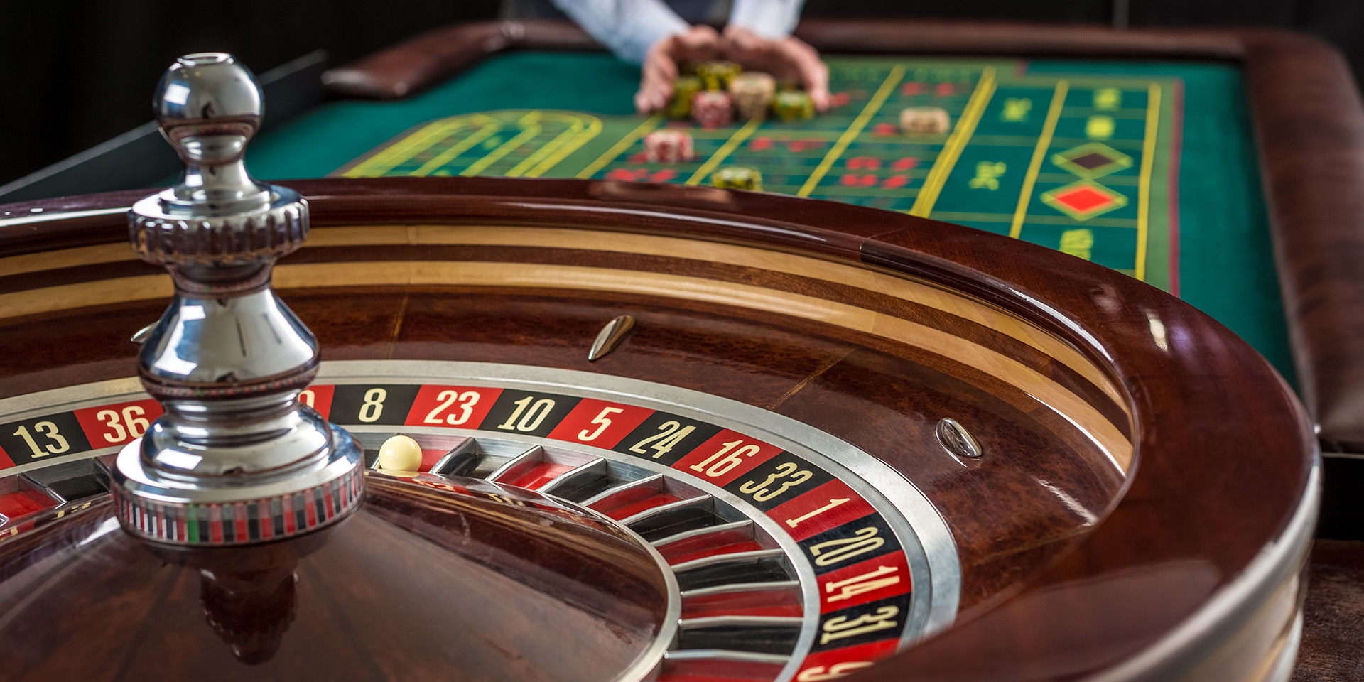 roulette table at a casino