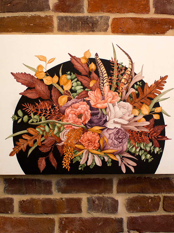 Justine Gabreski, Autumn I, watercolor, Clublevel Gallery