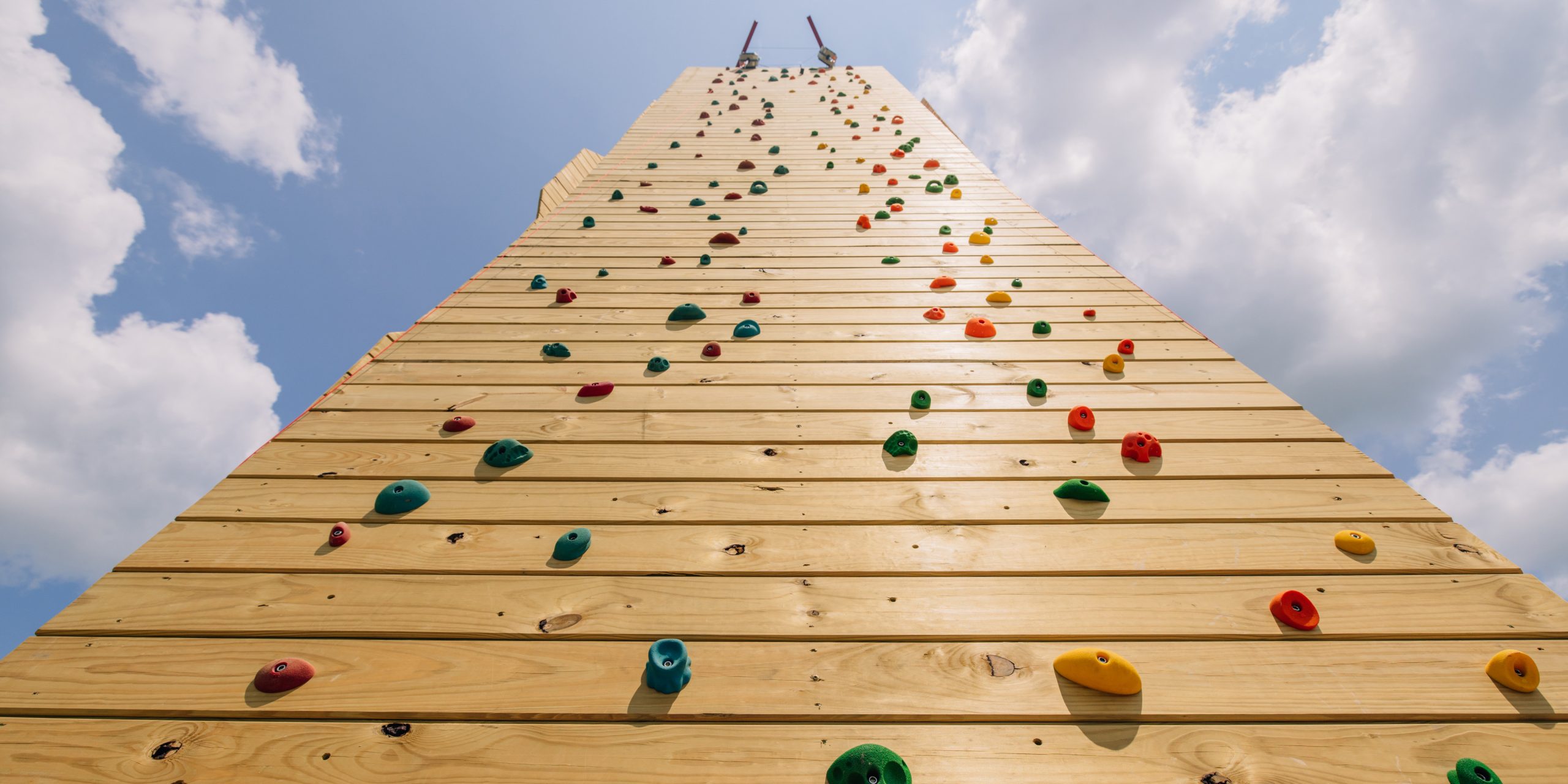Climbing Wall with a sky
