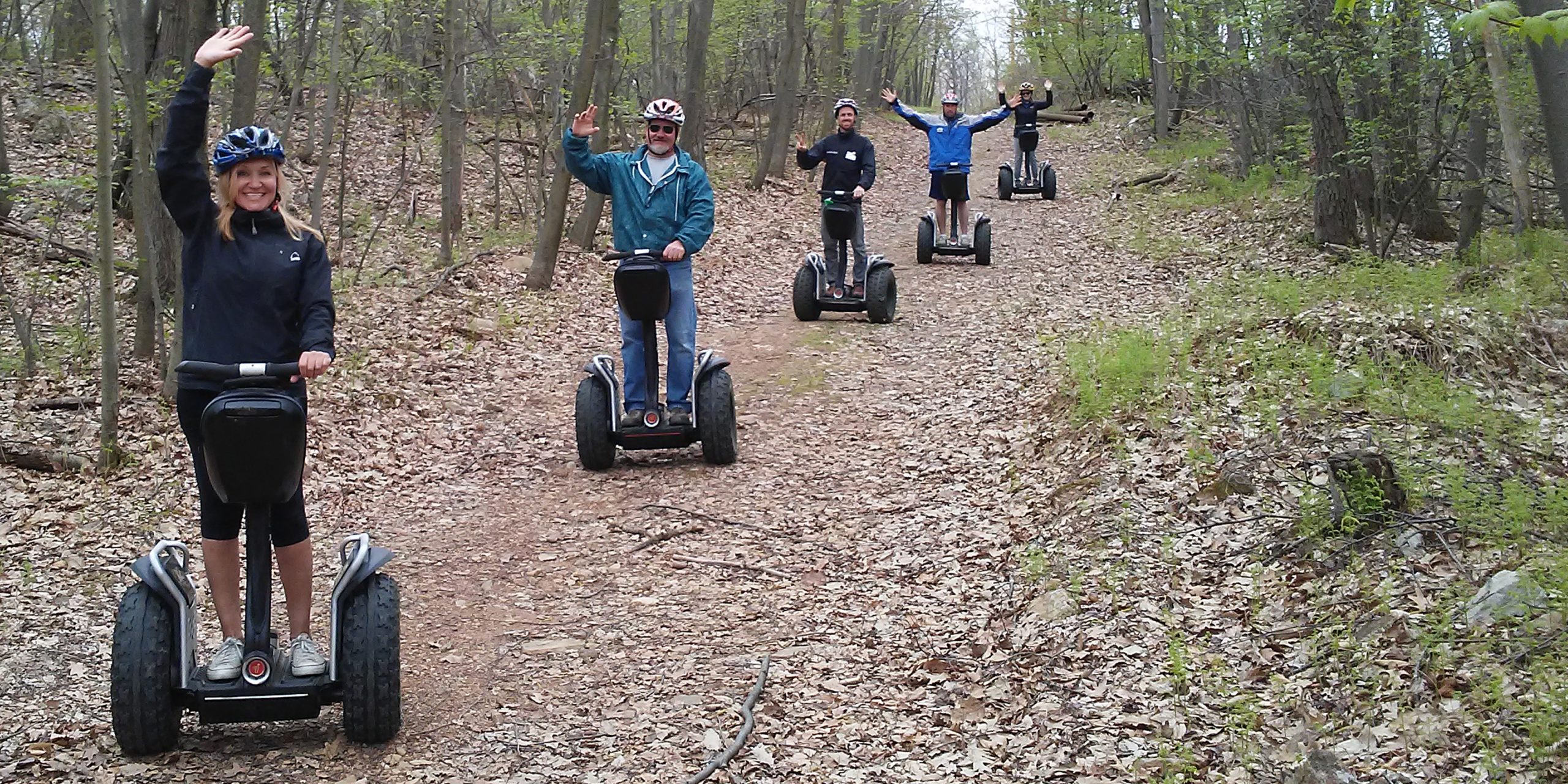 people on a segway tour