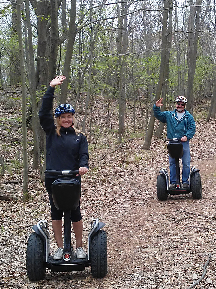 people on a segway tour
