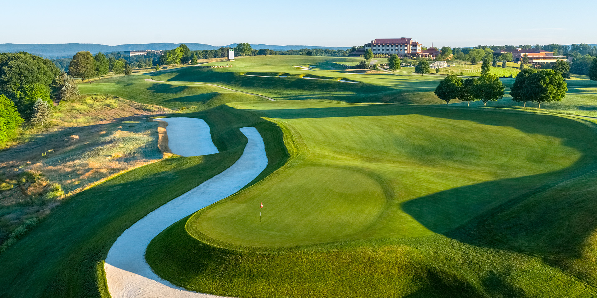 Looking out on the golf course