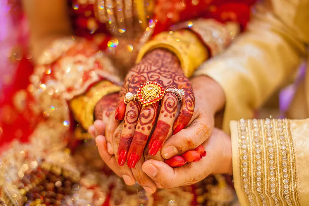 South Asian wedding hand image